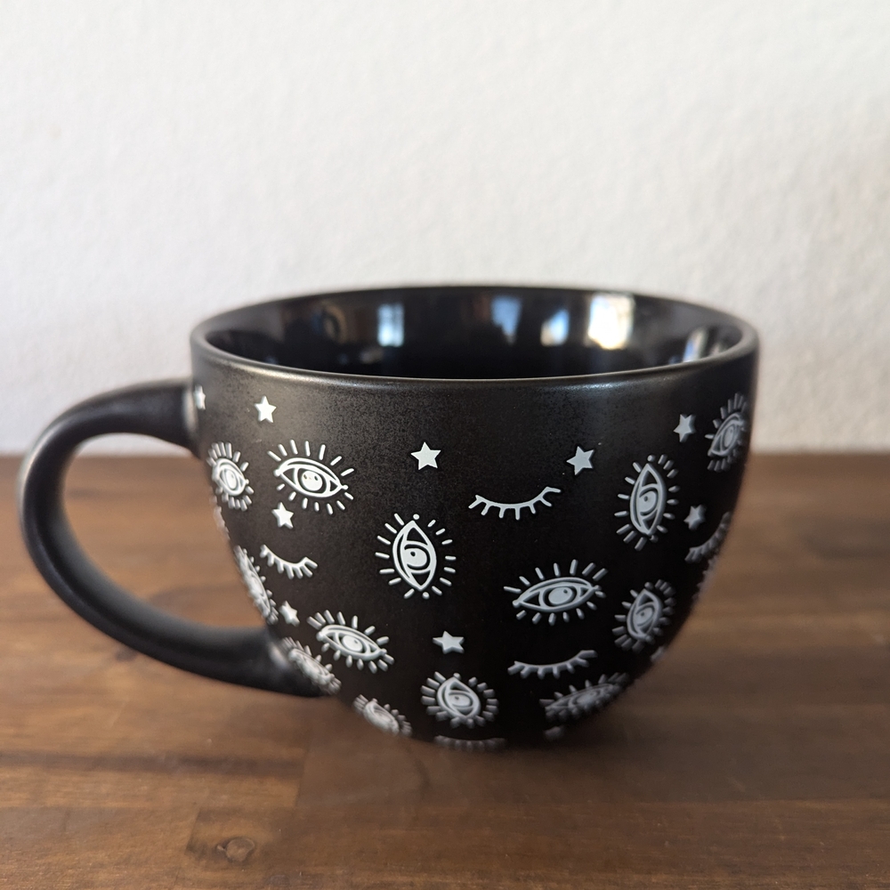 Black and White Eye Pattern Mug